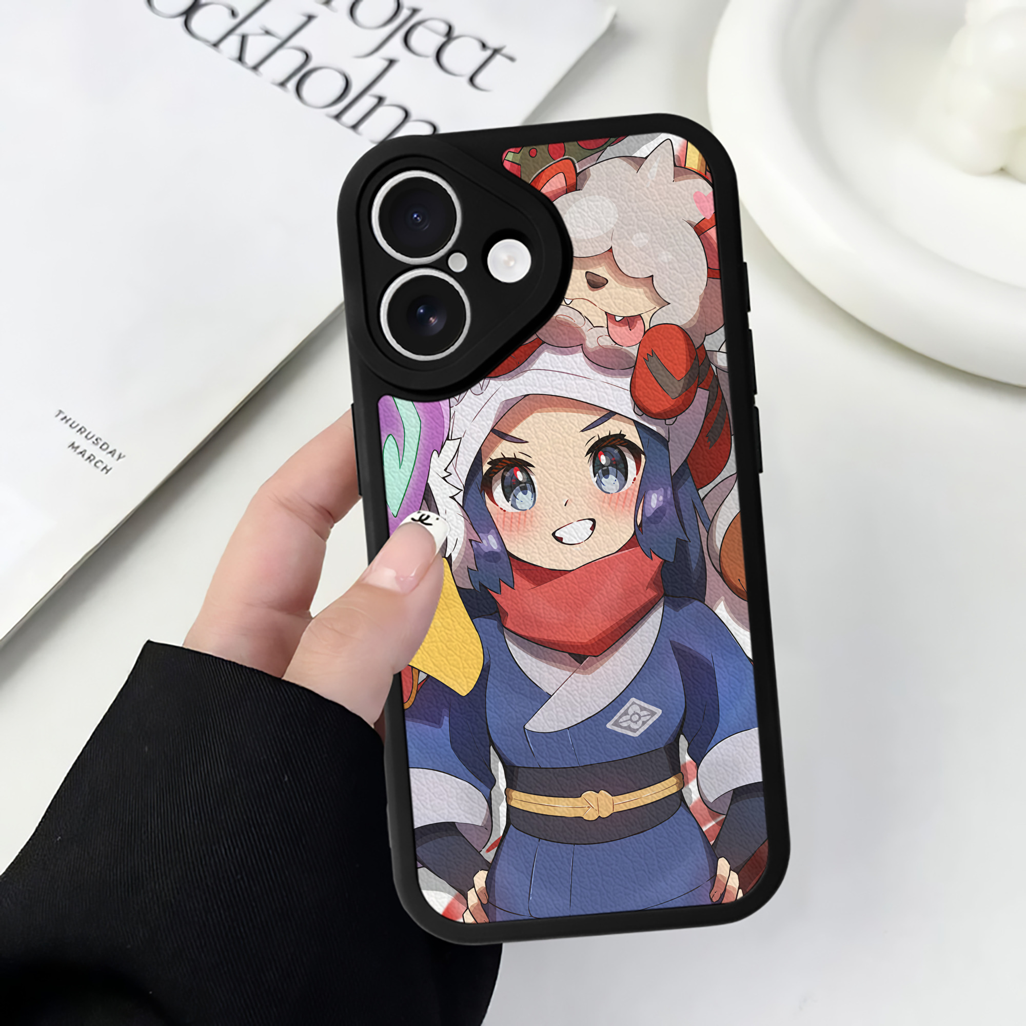 （画像用） ポケットモンスター Pokémon 【iPhone 16シリーズ対応】シリコンスマホケース（レザー調） 材質：シリコン